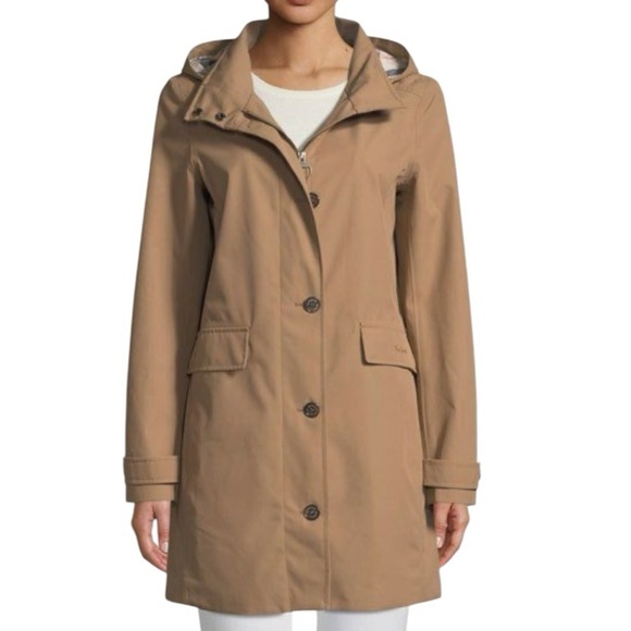 Barbour NWT Kirkwall Waterproof Rain Jacket Removable Hood Camel Tan Women’s 20 - Picture 12 of 12